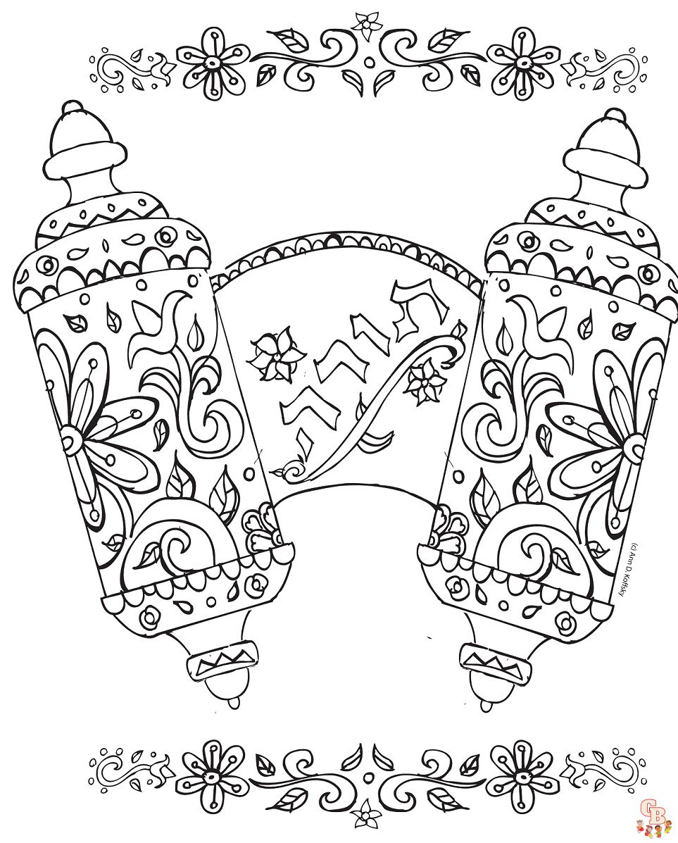 Simchat Torah coloring pages printable