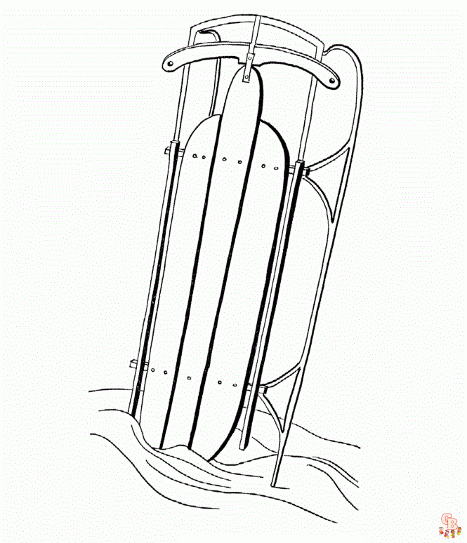 Sled coloring pages free