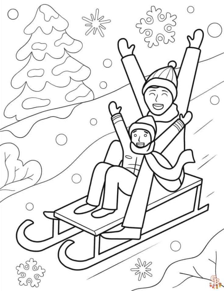 Sled coloring pages to print