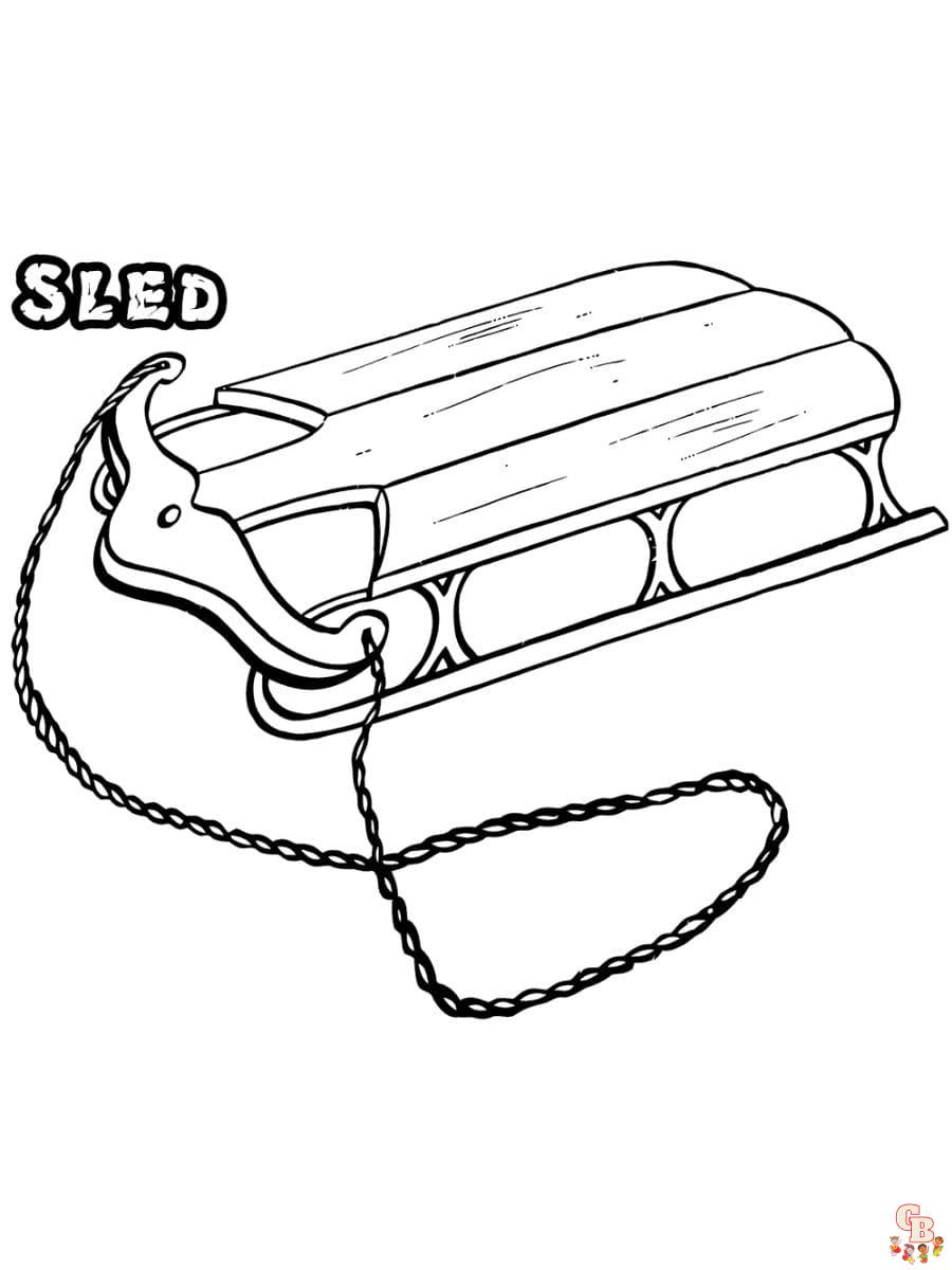 Sled coloring pages