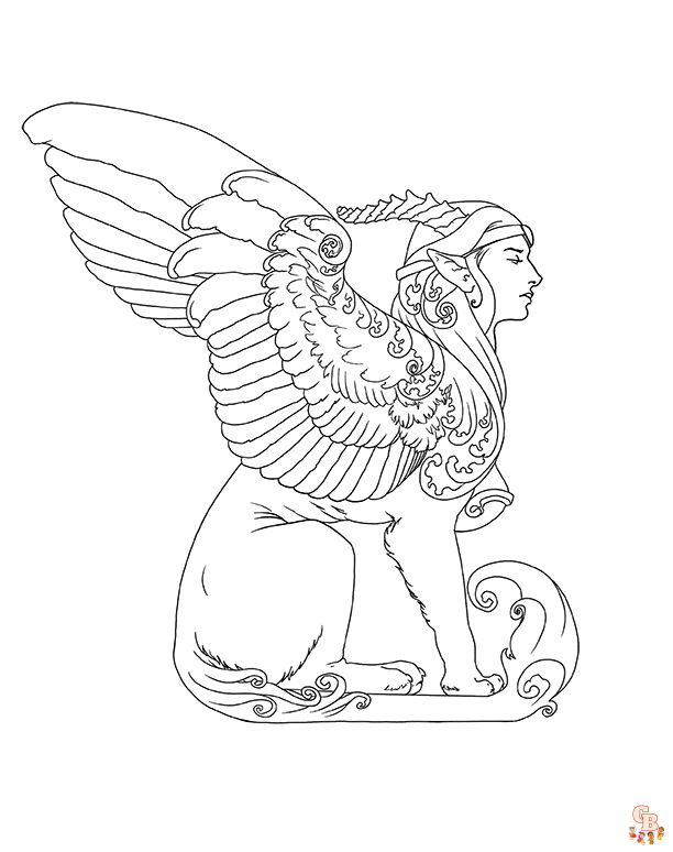 Sphinx coloring pages printable free