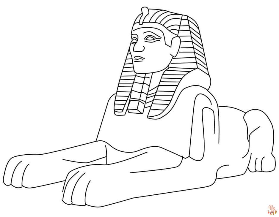 Sphinx coloring pages to print