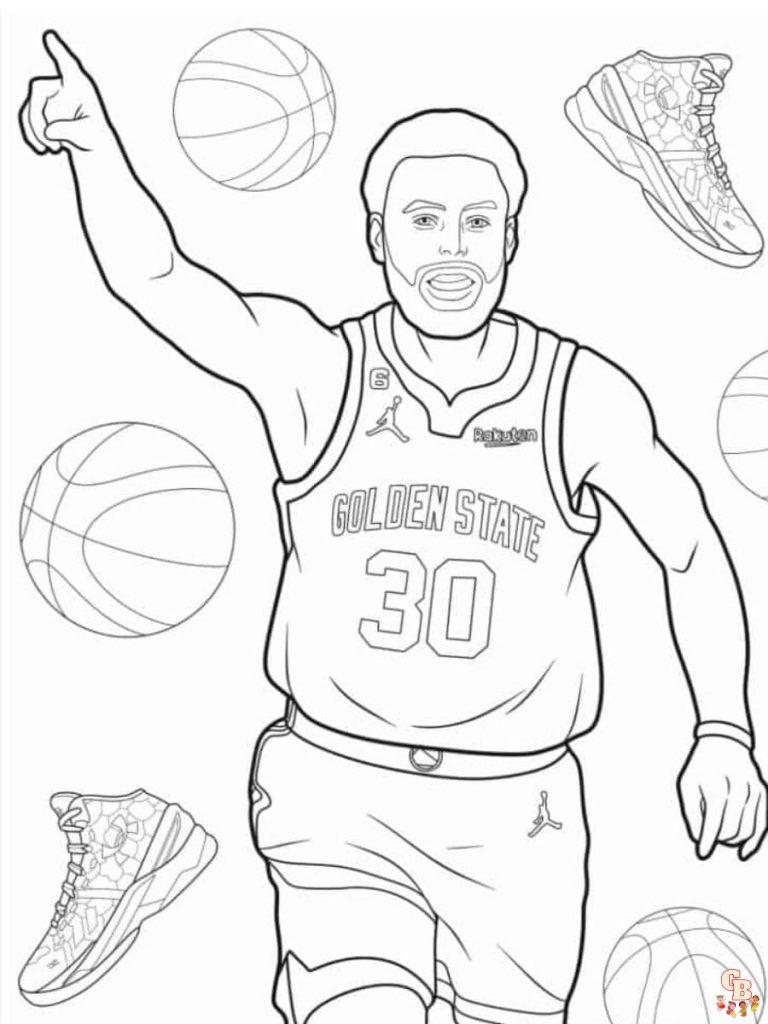 Printable Stephen Curry Coloring Pages Free For Kids And Adults