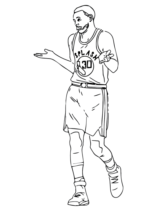 Printable Stephen Curry Coloring Pages Free For Kids And Adults