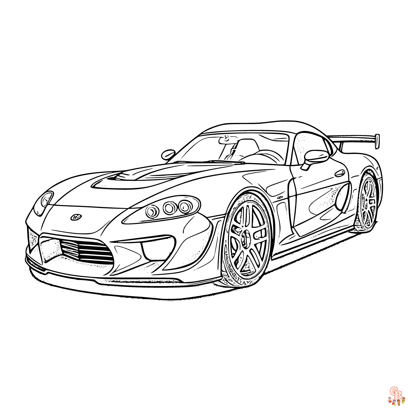 dodge viper coloring pages