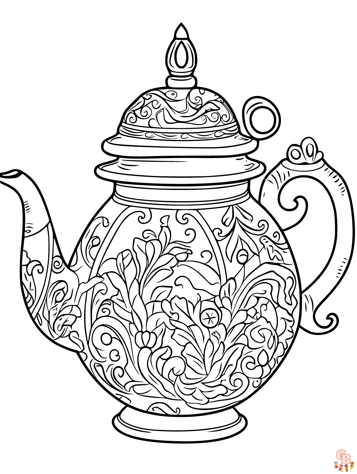 Teapot Coloring Pages