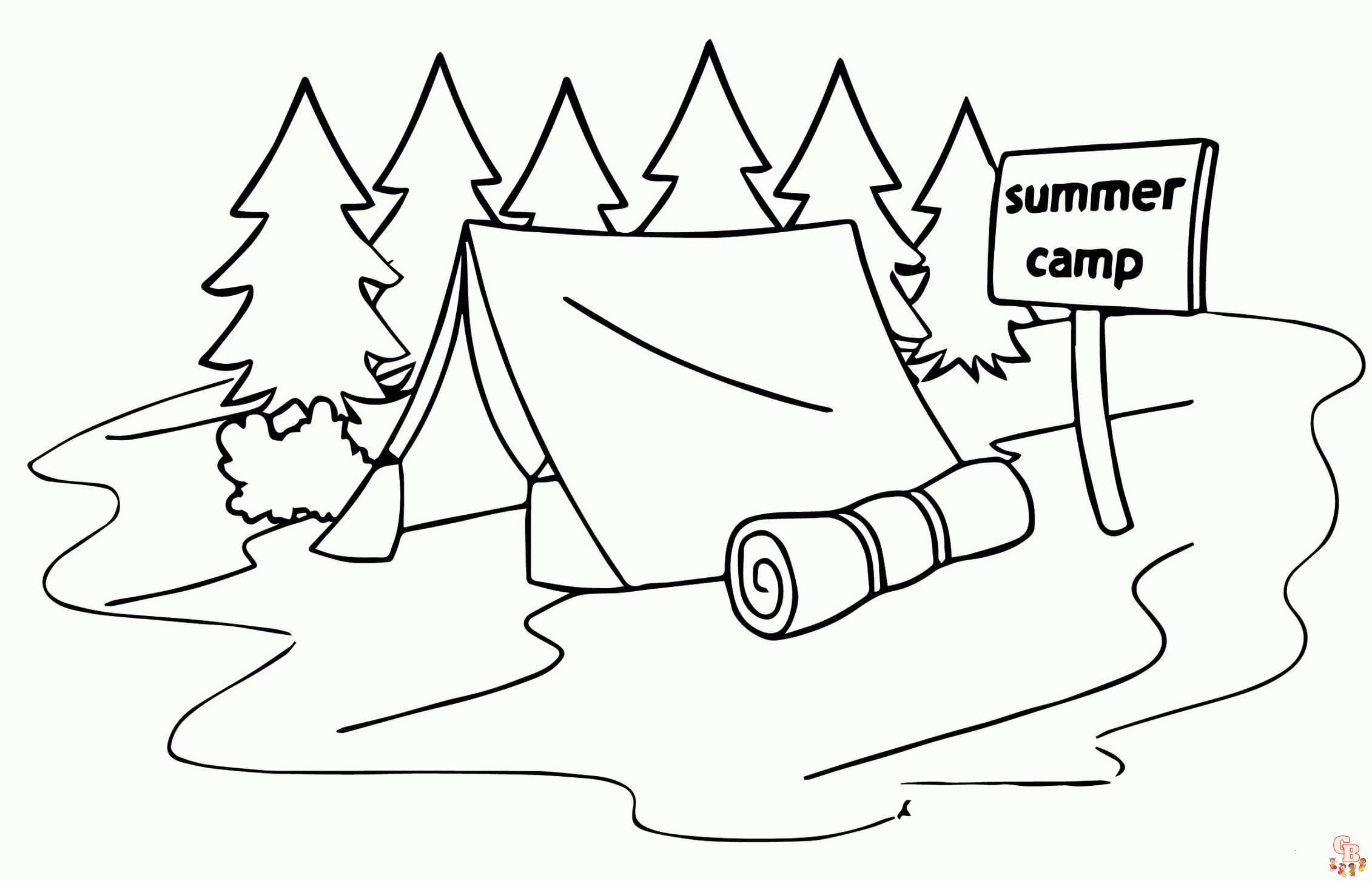 Tent coloring pages printable free