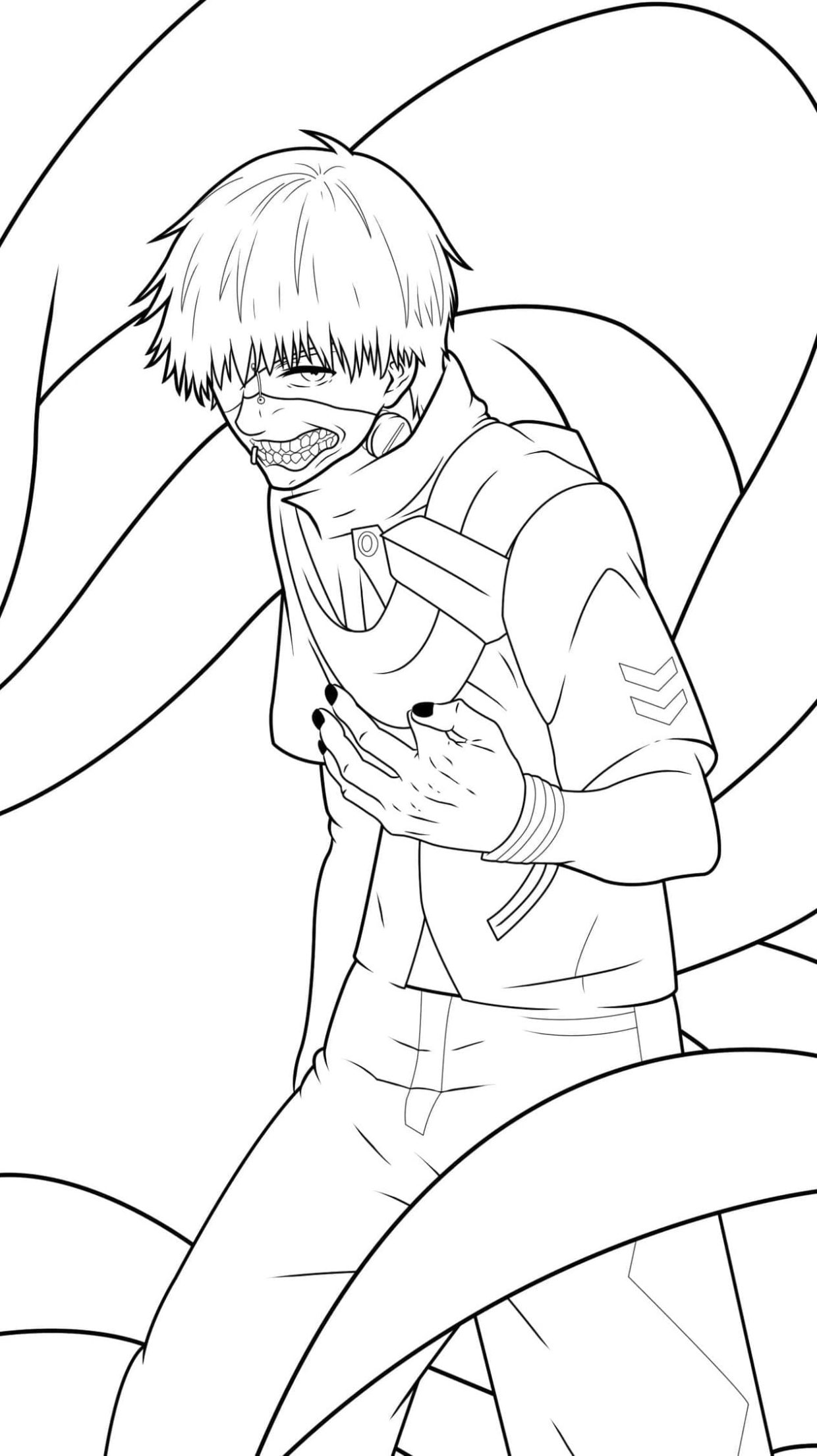 Printable Tokyo Ghoul Coloring Pages Free For Kids And Adults