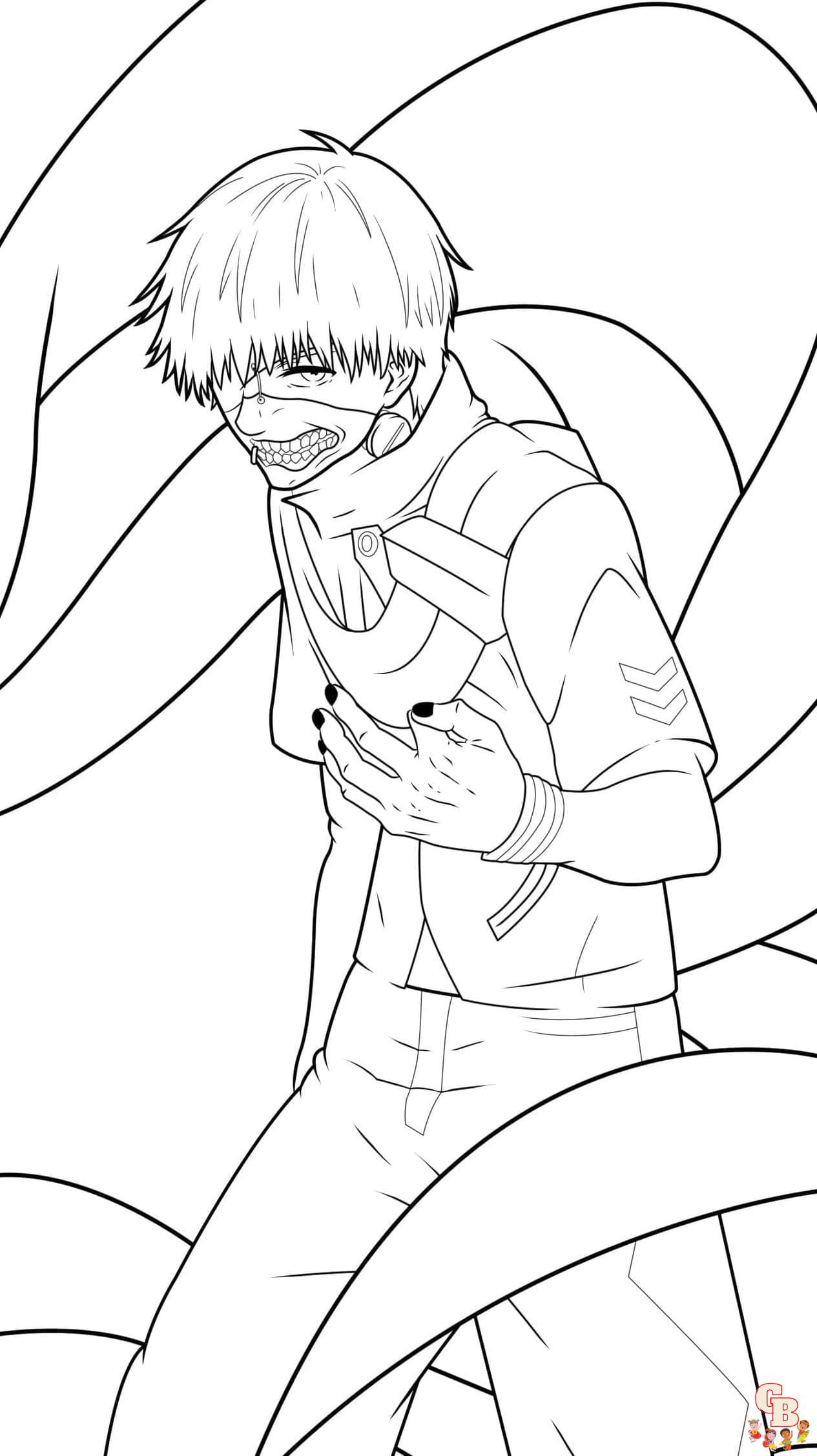 Tokyo Ghoul Coloring Sheets