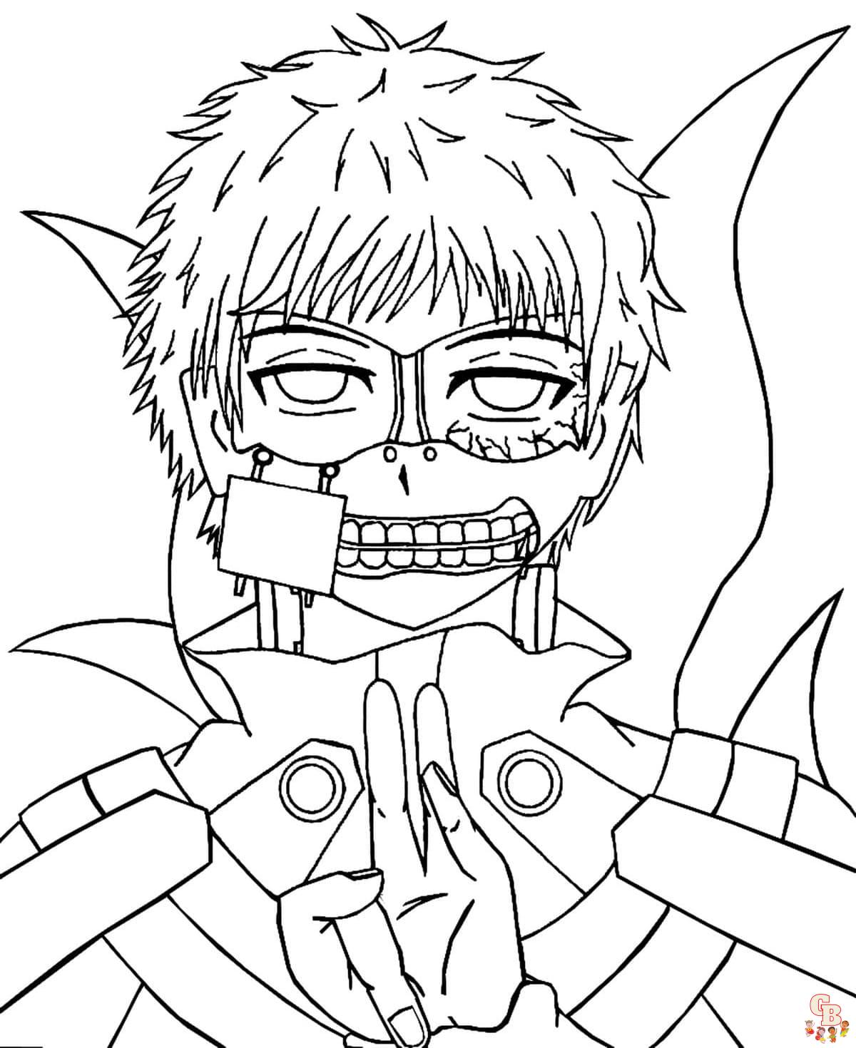 Tokyo Ghoul coloring pages free