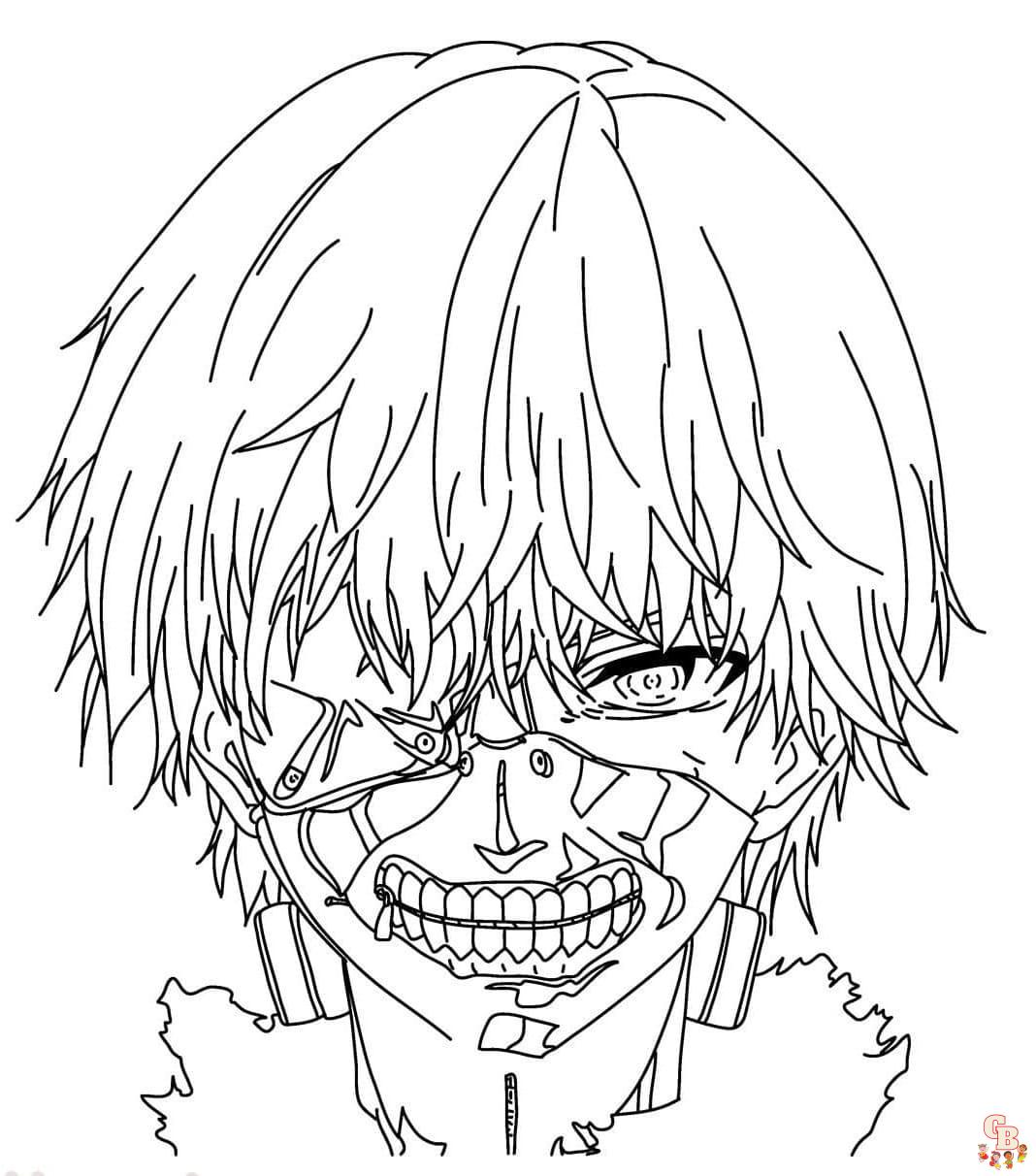 Tokyo Ghoul coloring pages printable