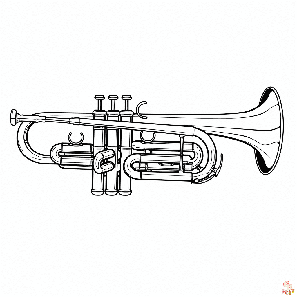 Printable Trumpet Coloring Pages Free For Kids And Adults