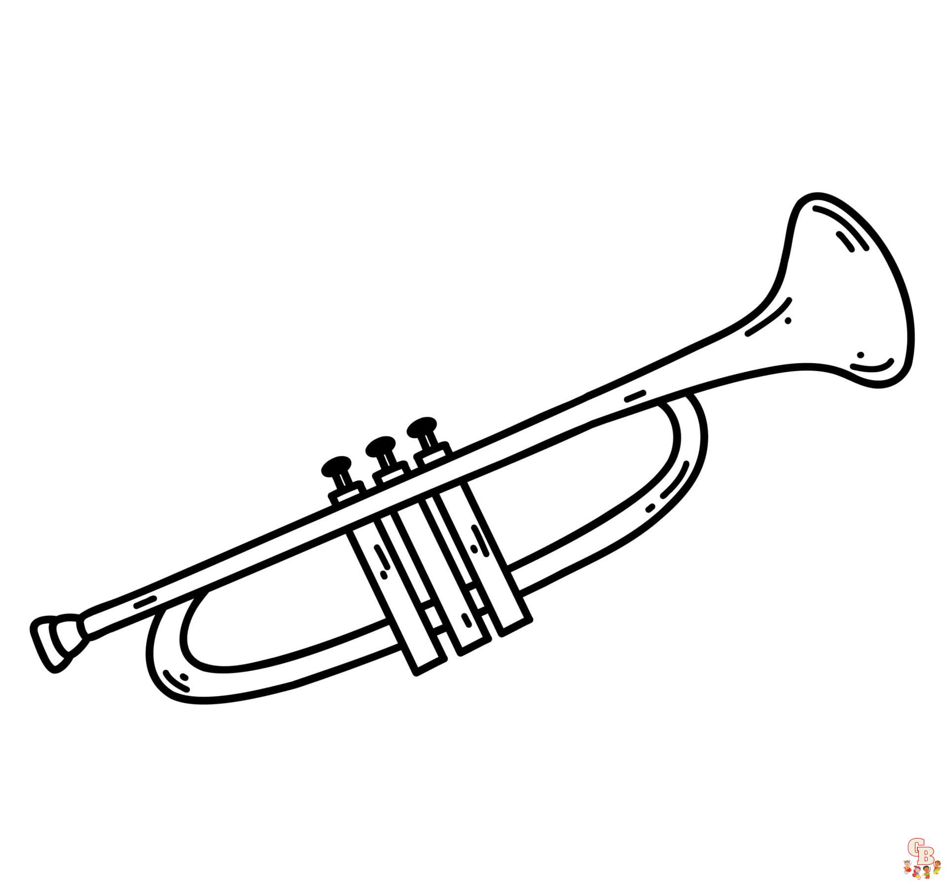 Trumpet coloring pages printable free