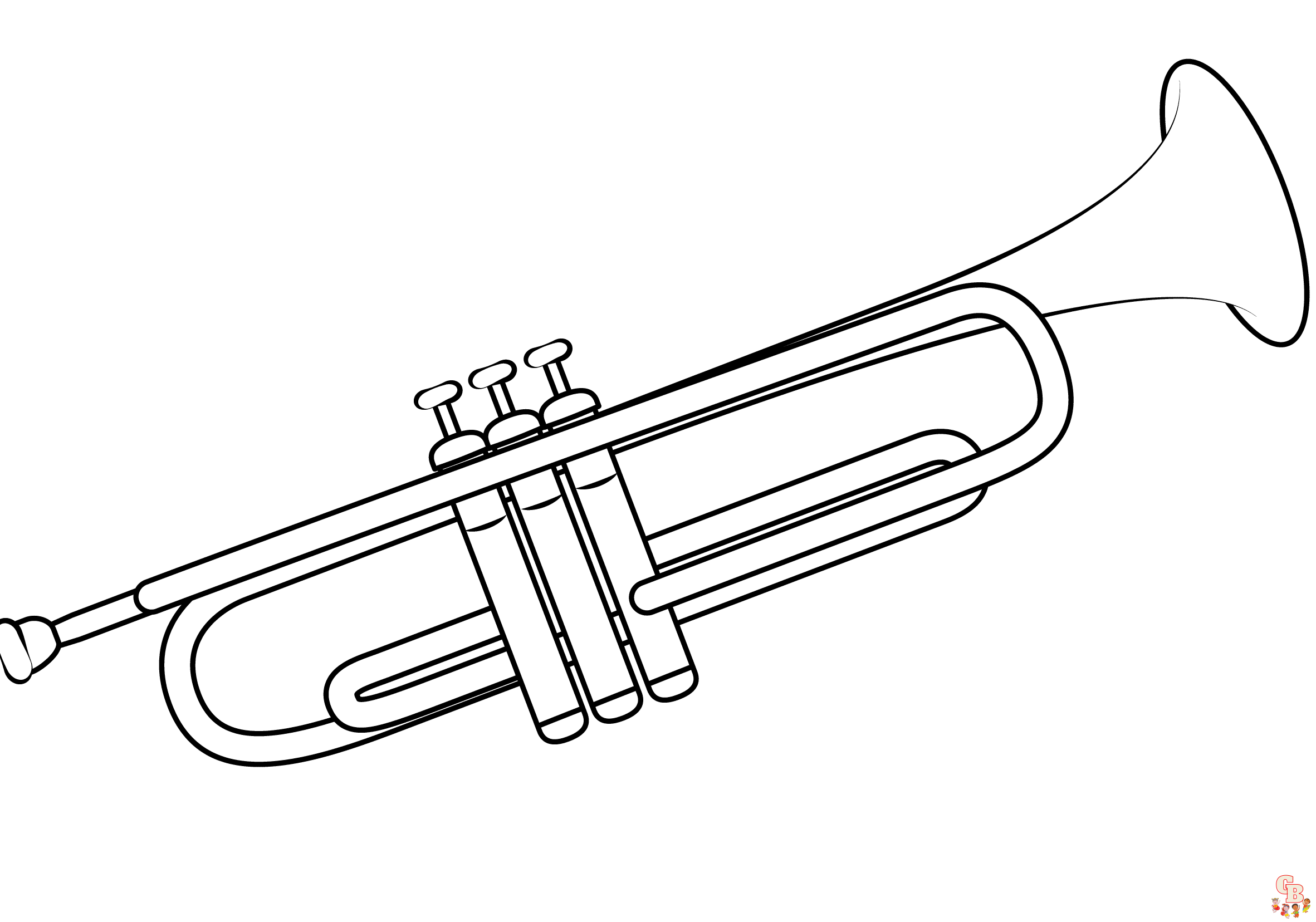 Trumpet coloring pages to print