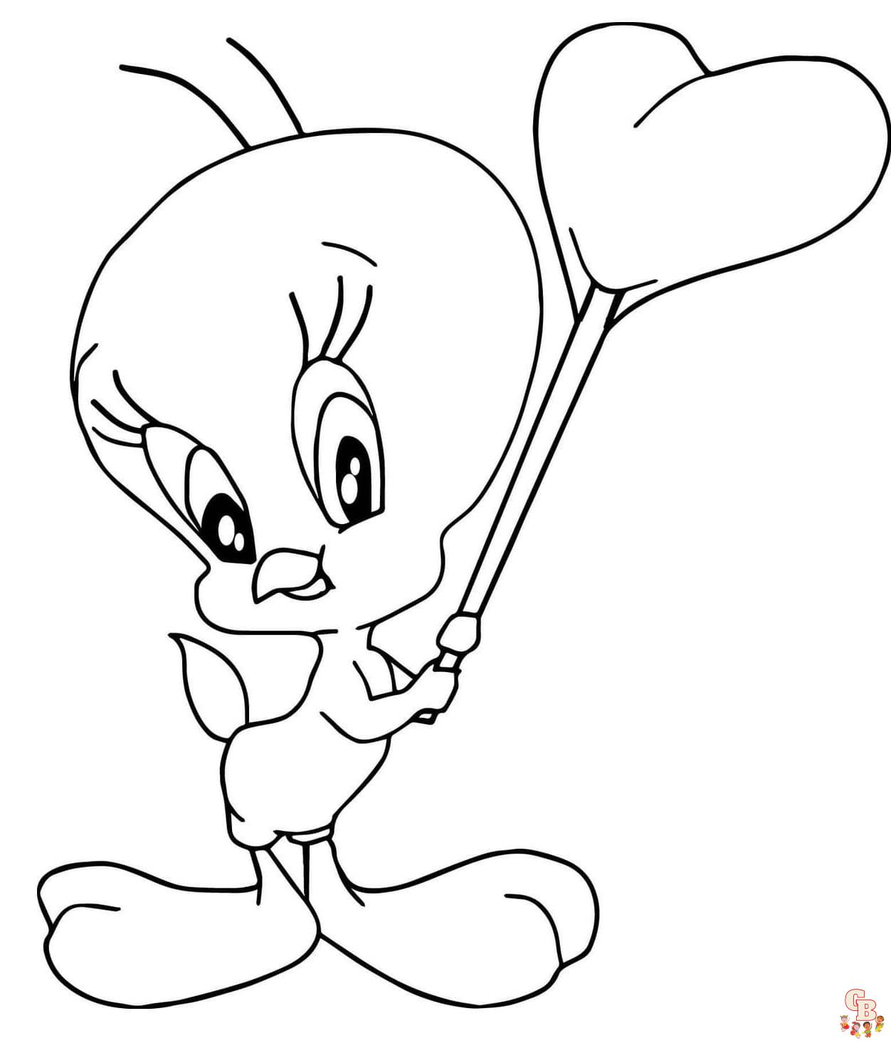 Tweety coloring pages free