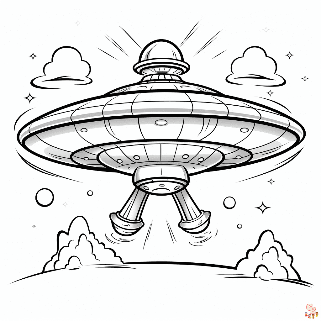 UFO coloring pages printable free
