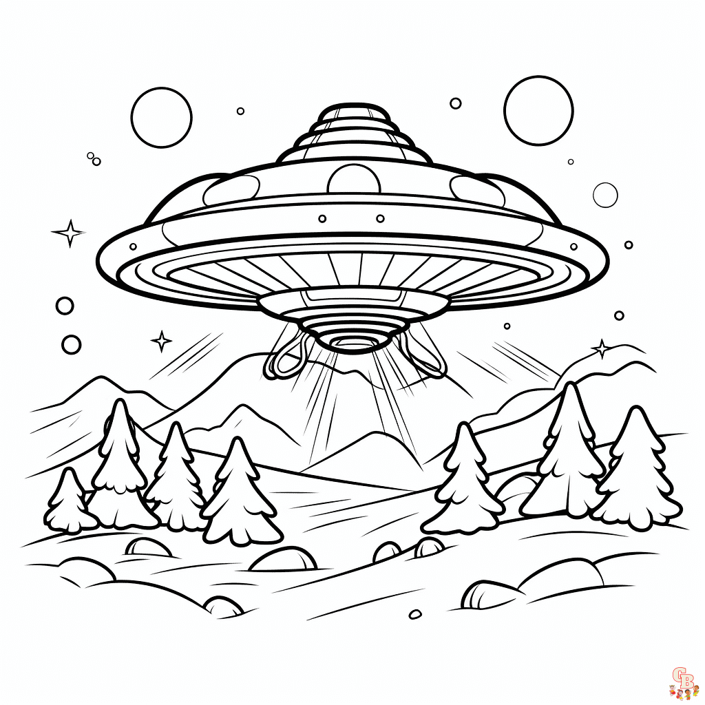 UFO coloring pages printable