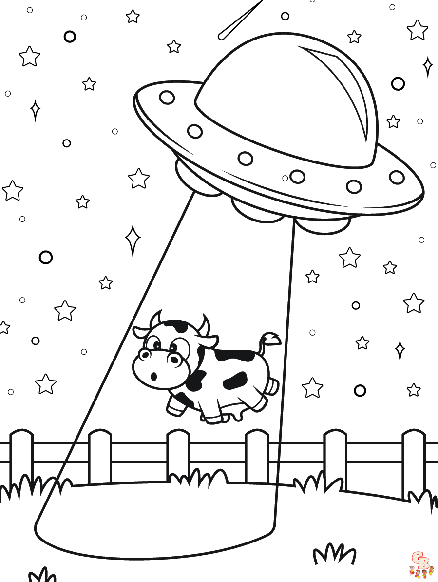 UFO coloring pages to print