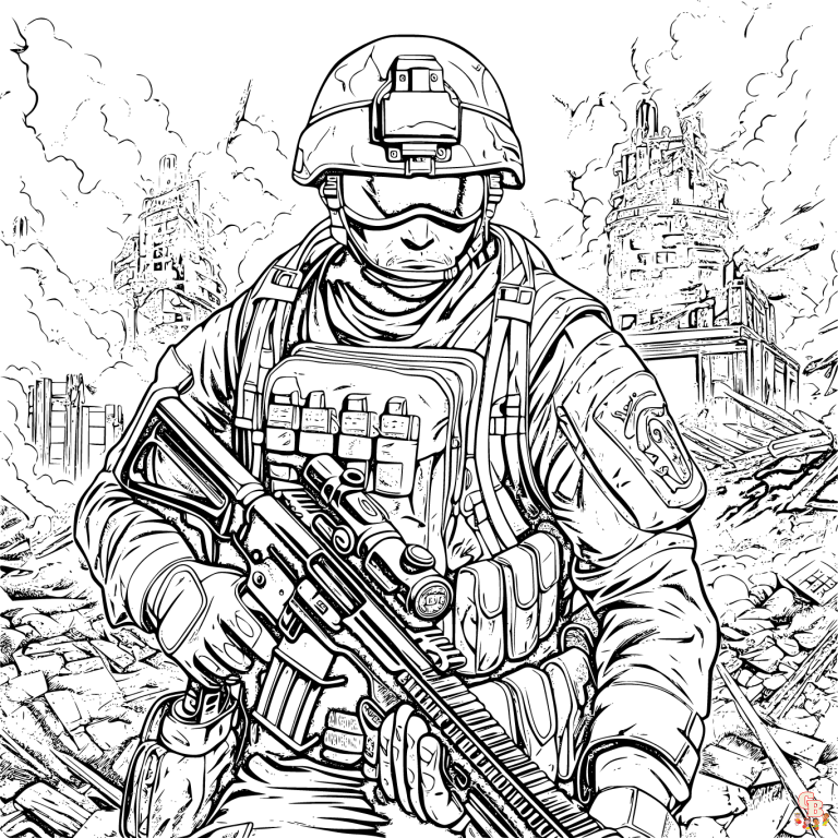 Printable War Coloring Pages Free For Kids And Adults