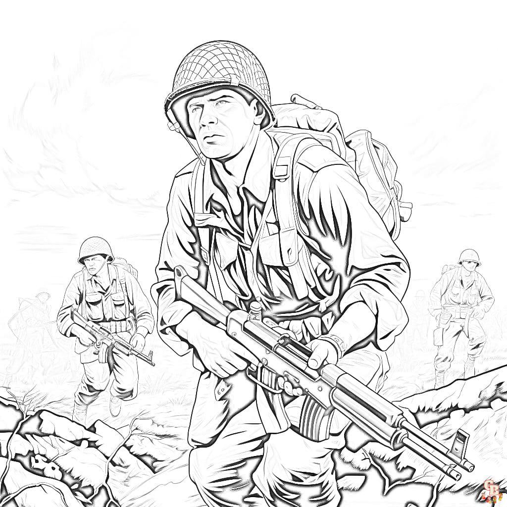 War coloring pages printable free