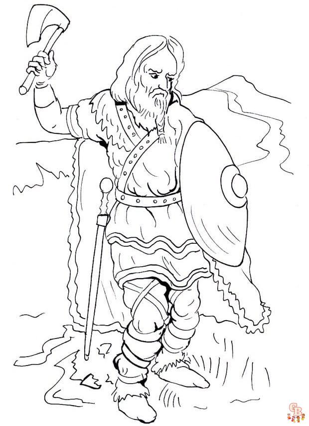 Warrior Coloring page