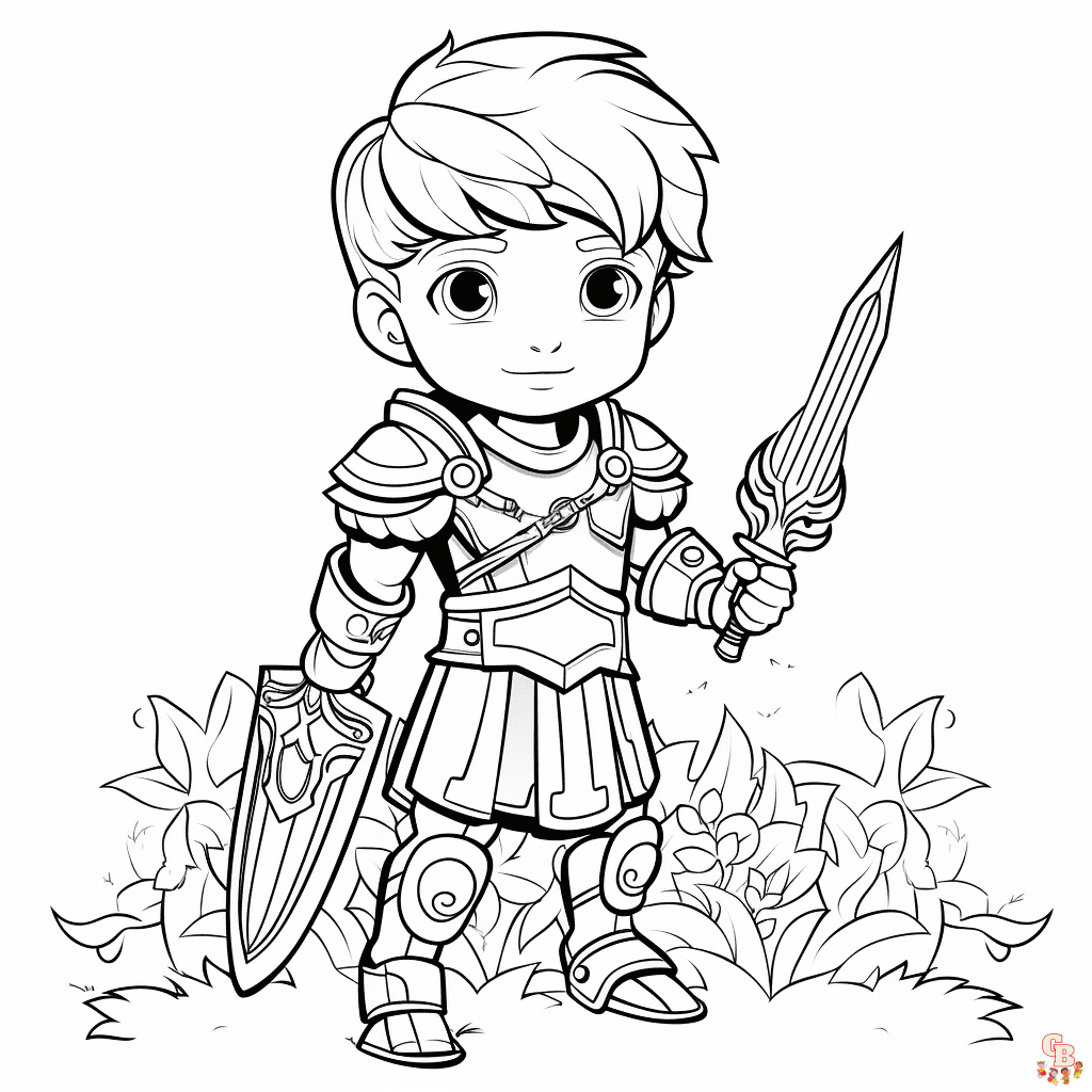 Warrior coloring pages free