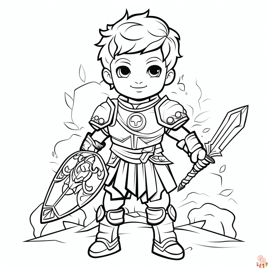 Warrior coloring pages printable