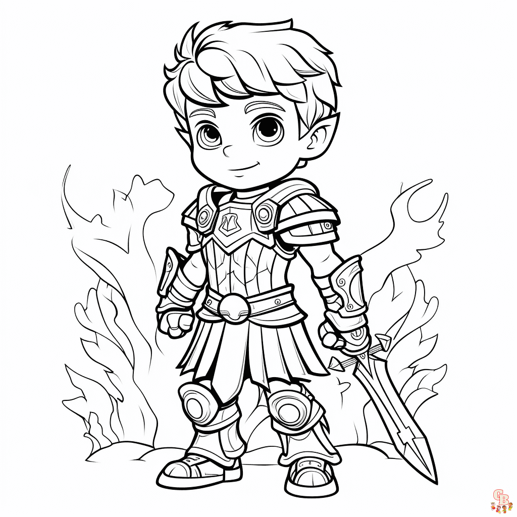 Warrior coloring pages