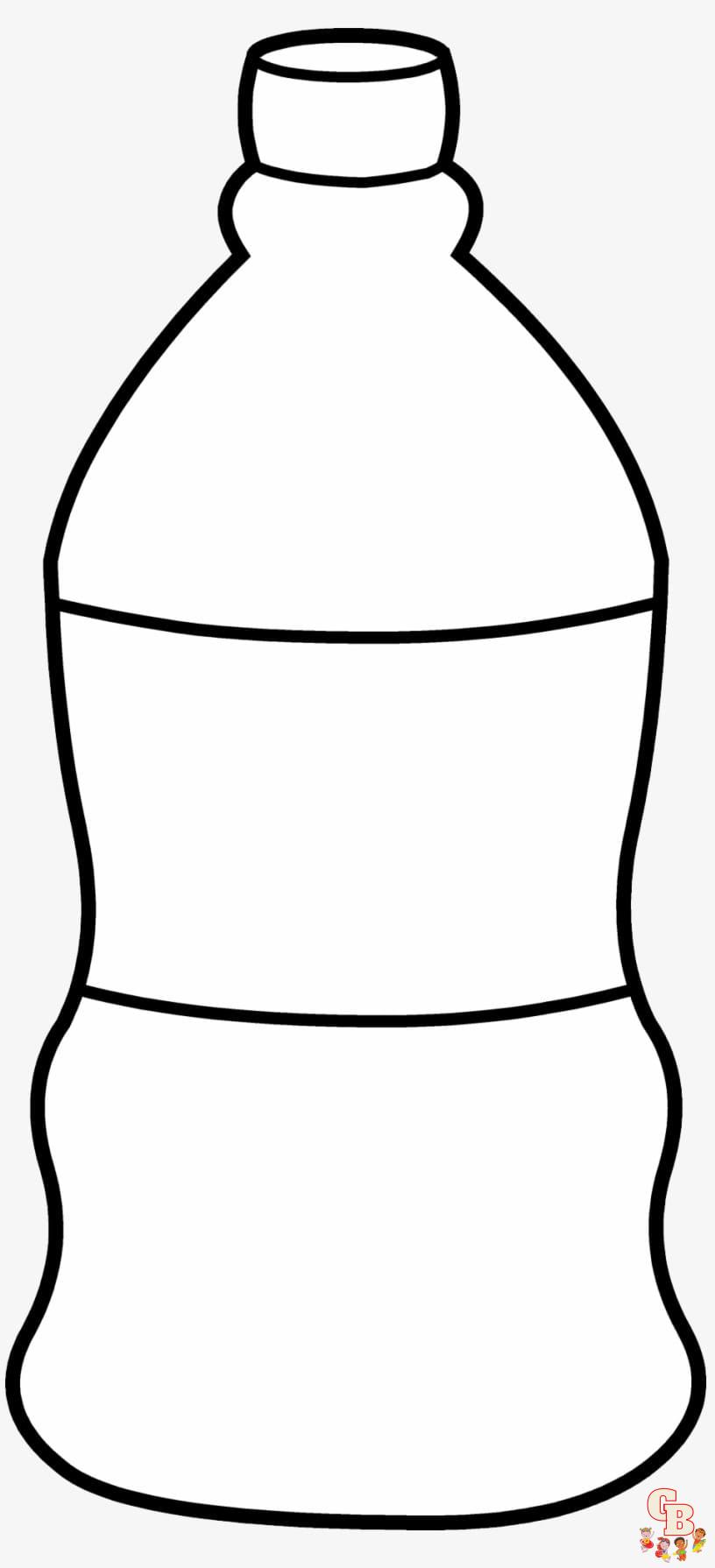 Water bottle Coloring Sheets free