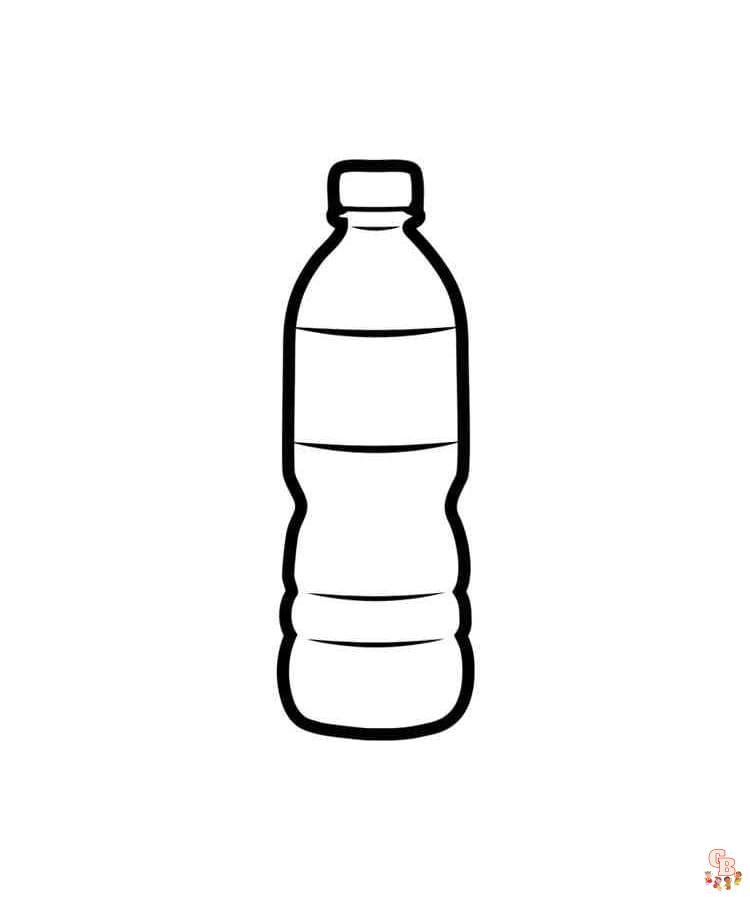 Water bottle Coloring page