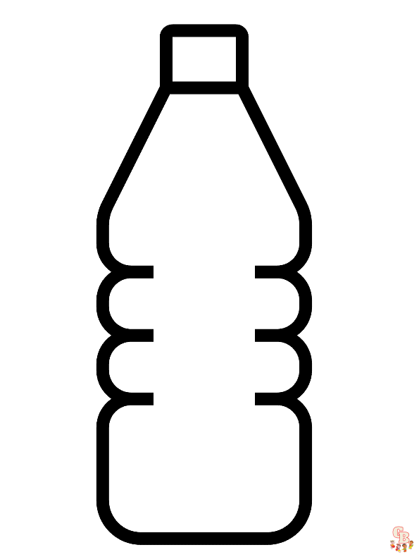 Water bottle coloring pages free