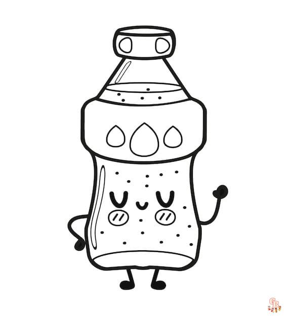 Water bottle coloring pages printable