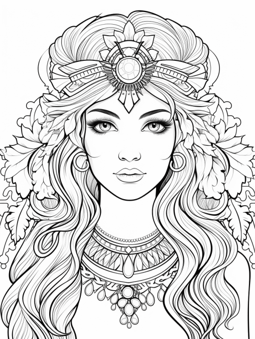 Printable Women Coloring Pages Free For Kids And Adults