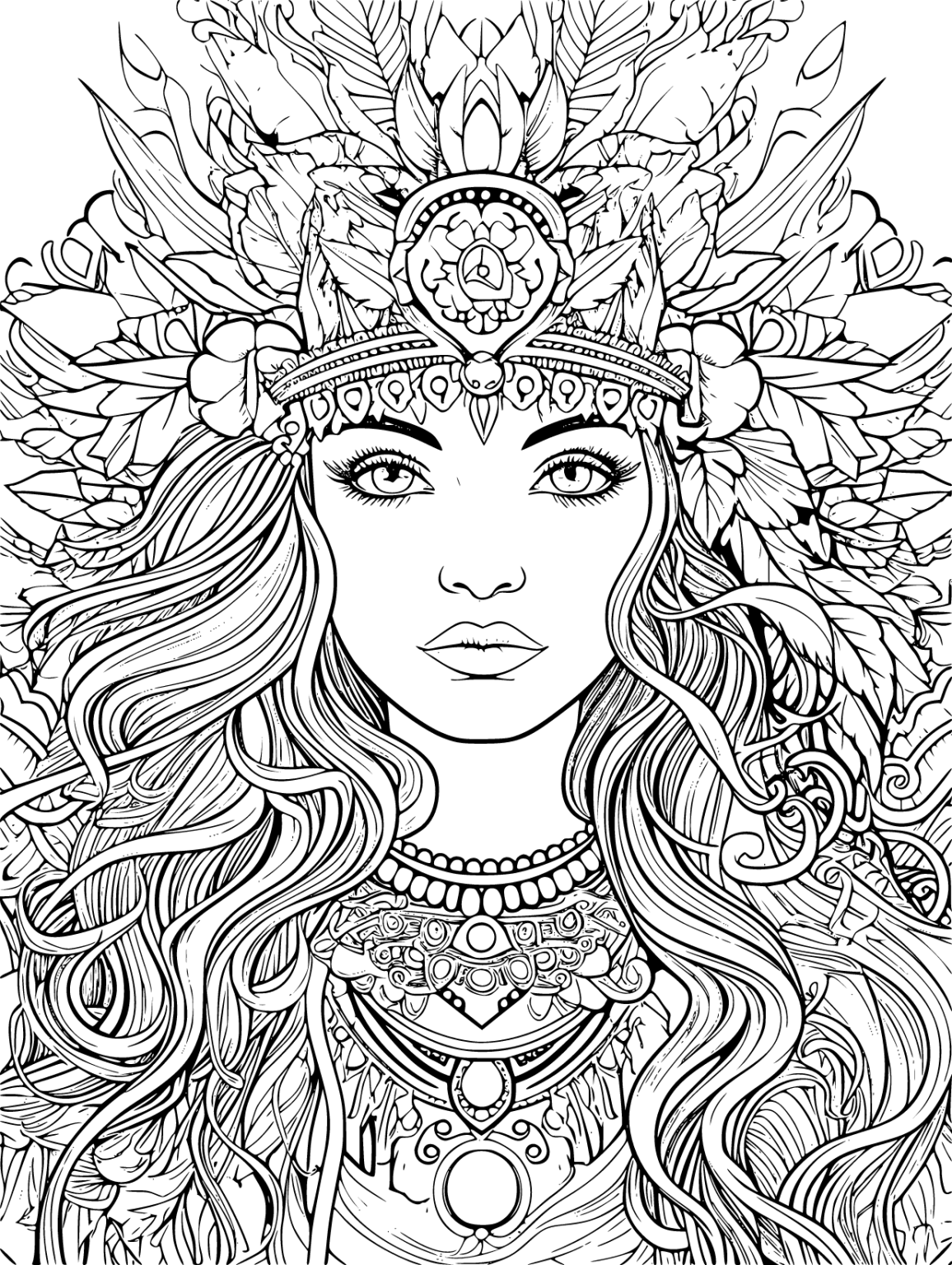 Printable Women Coloring Pages Free For Kids And Adults