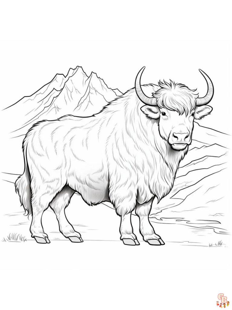 Printable Yak Coloring Pages Free For Kids And Adults