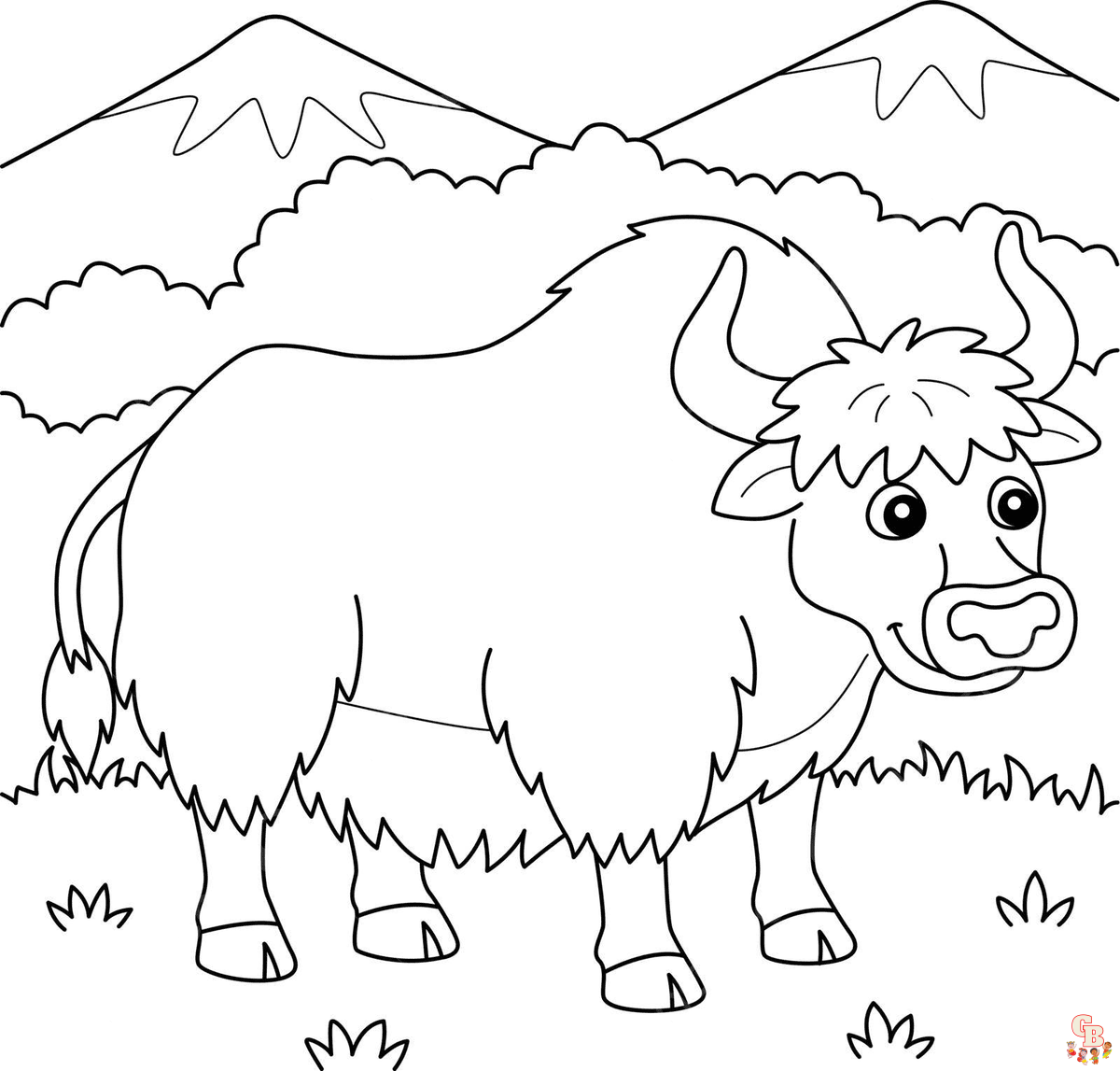 Yak coloring pages printable free
