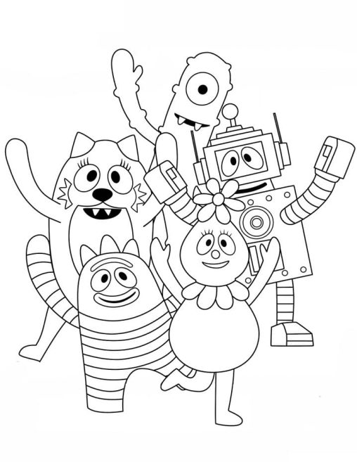 Printable Yo Gabba Gabba Coloring Pages Free