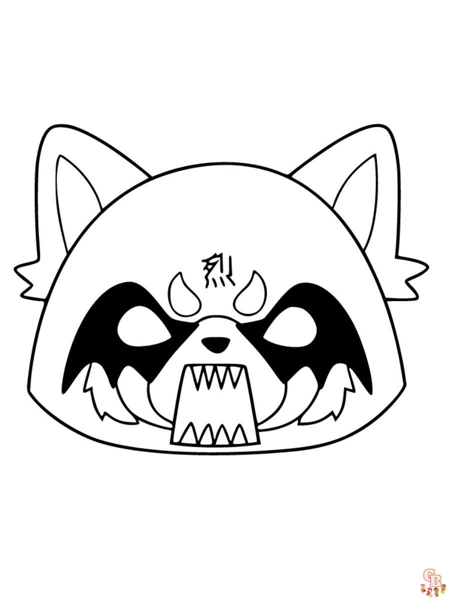 aggretsuko coloring pages printable