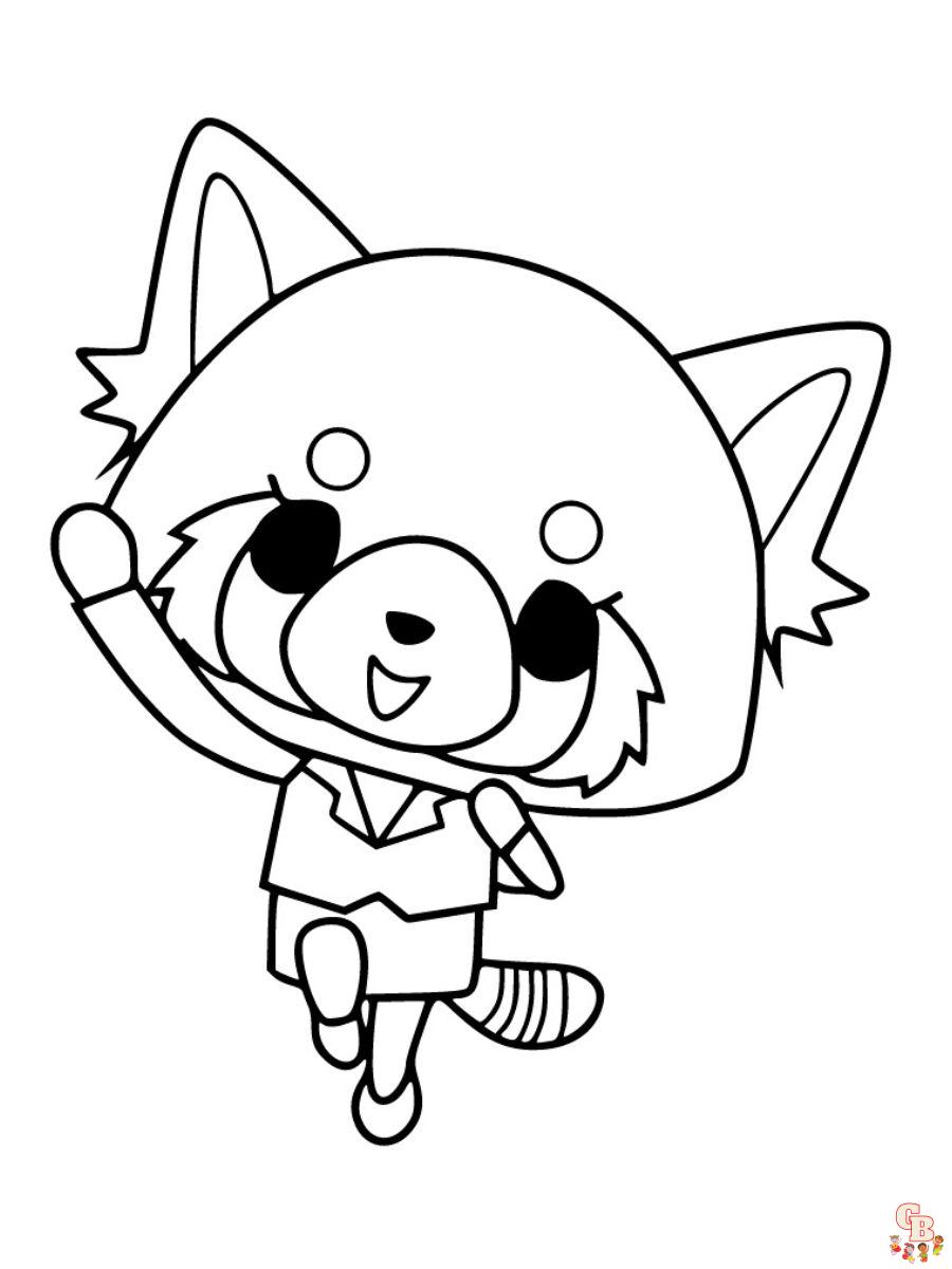 aggretsuko coloring pages