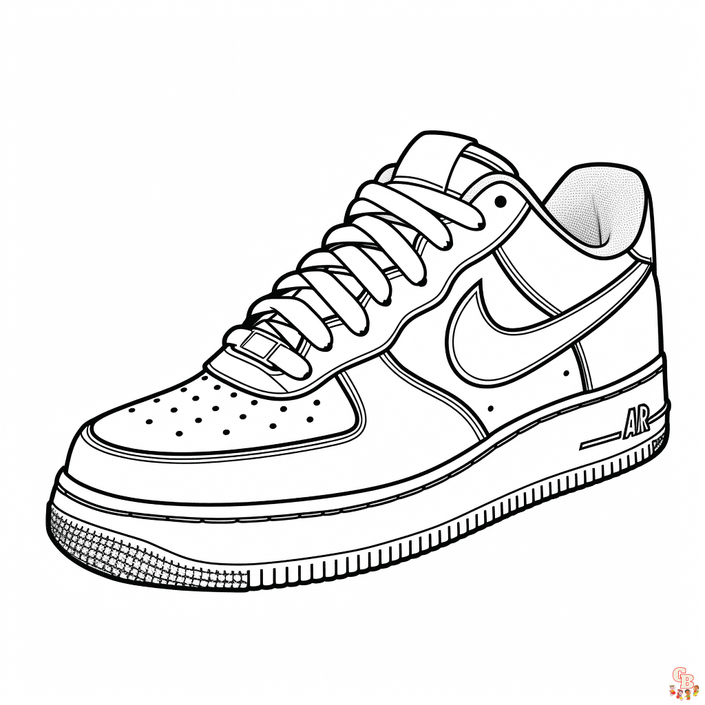 air force 1 Coloring Sheets free