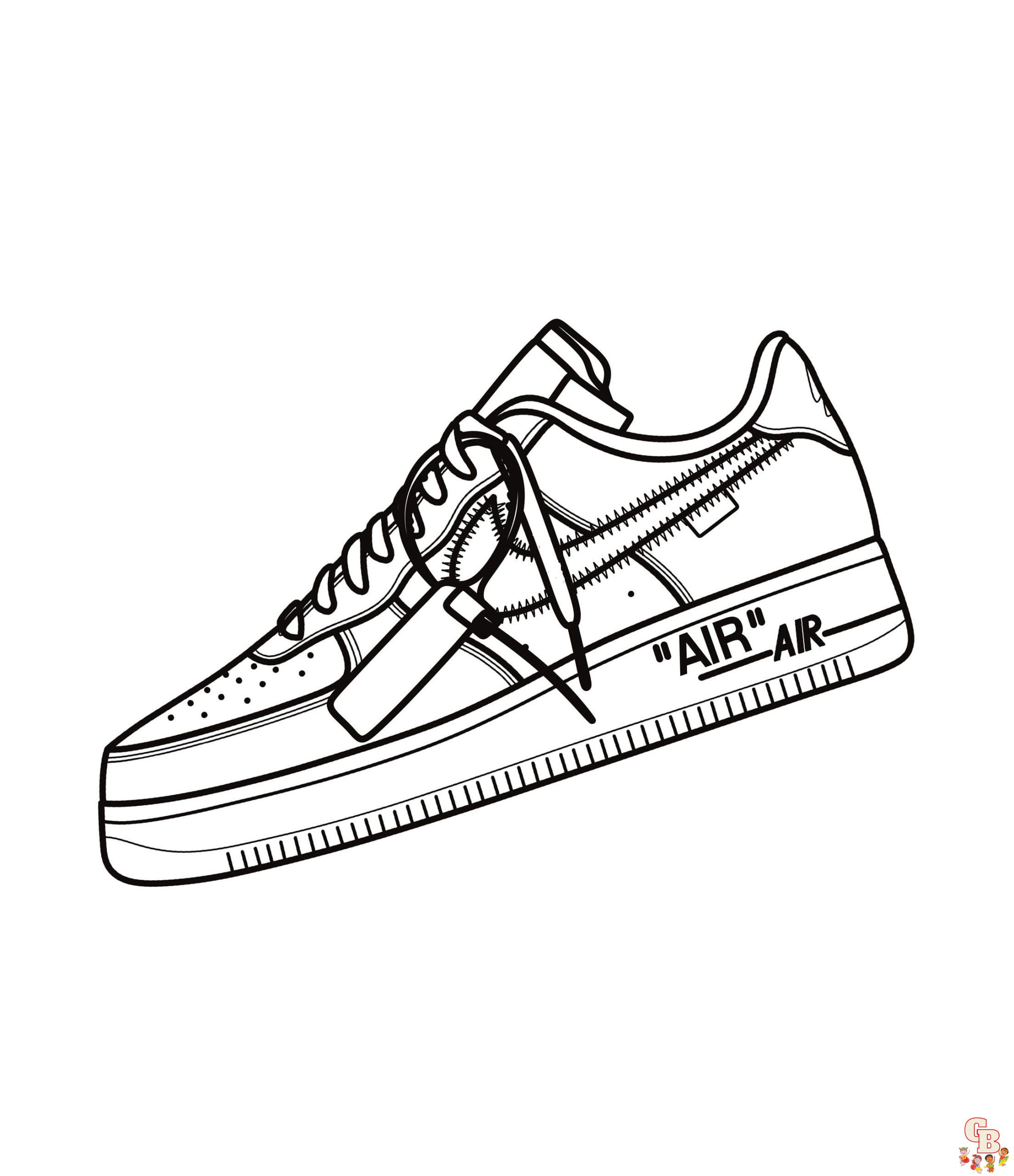 air force 1 coloring page printable