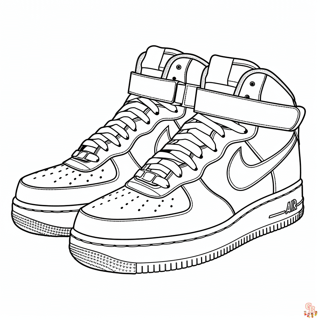 air force 1 coloring pages printable free