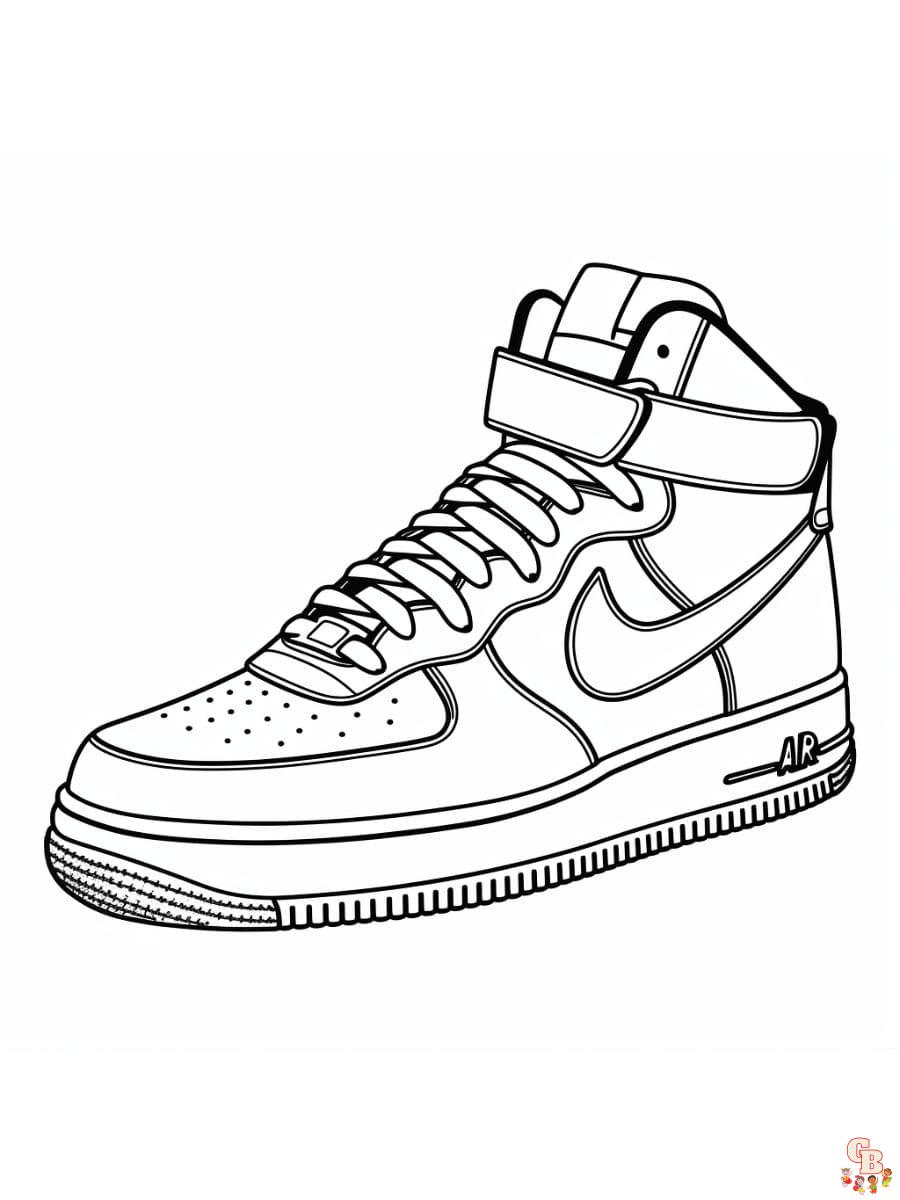 Printable Air Force 1 Coloring Pages Free For Kids And Adults