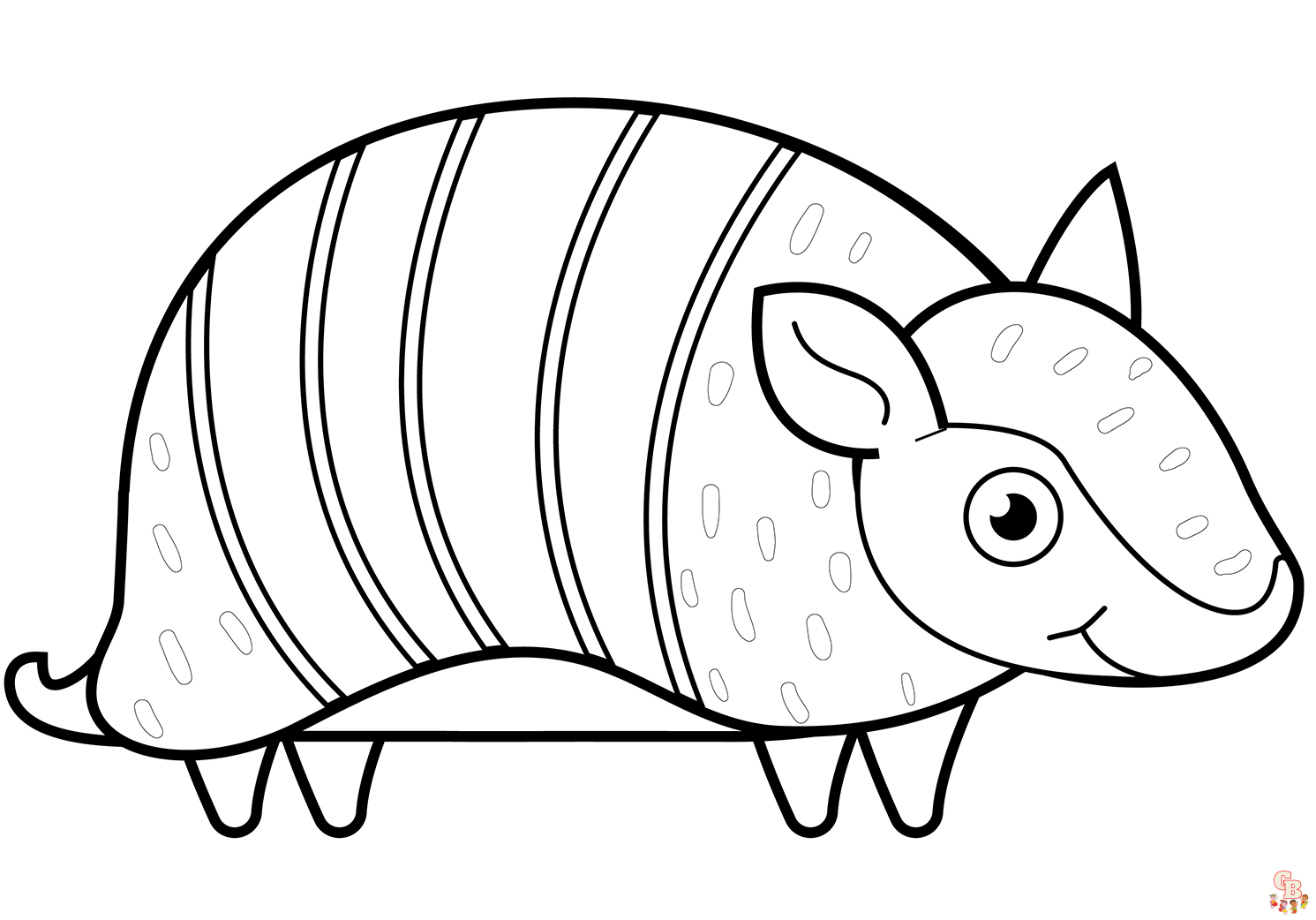 armadillo coloring pages printable free
