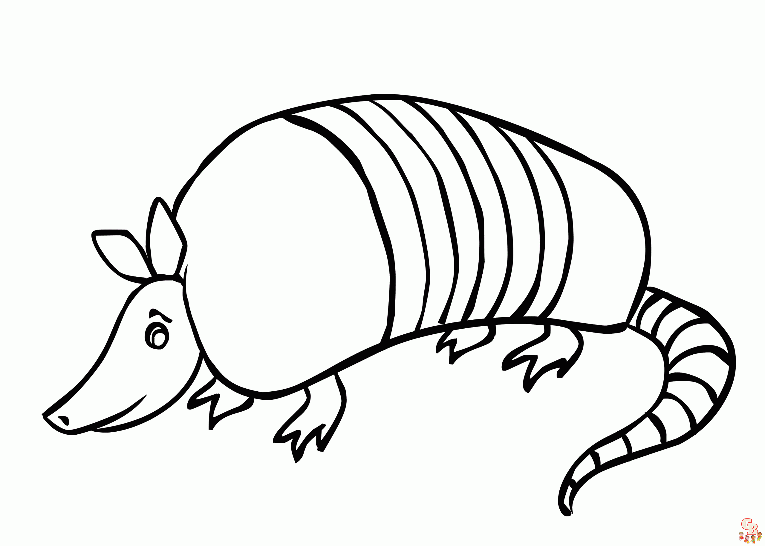 armadillo coloring pages printable