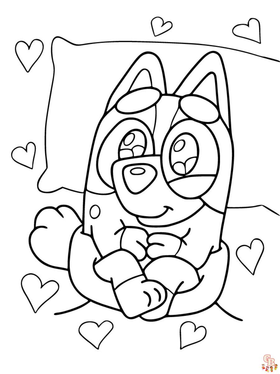 baby bluey coloring pages free