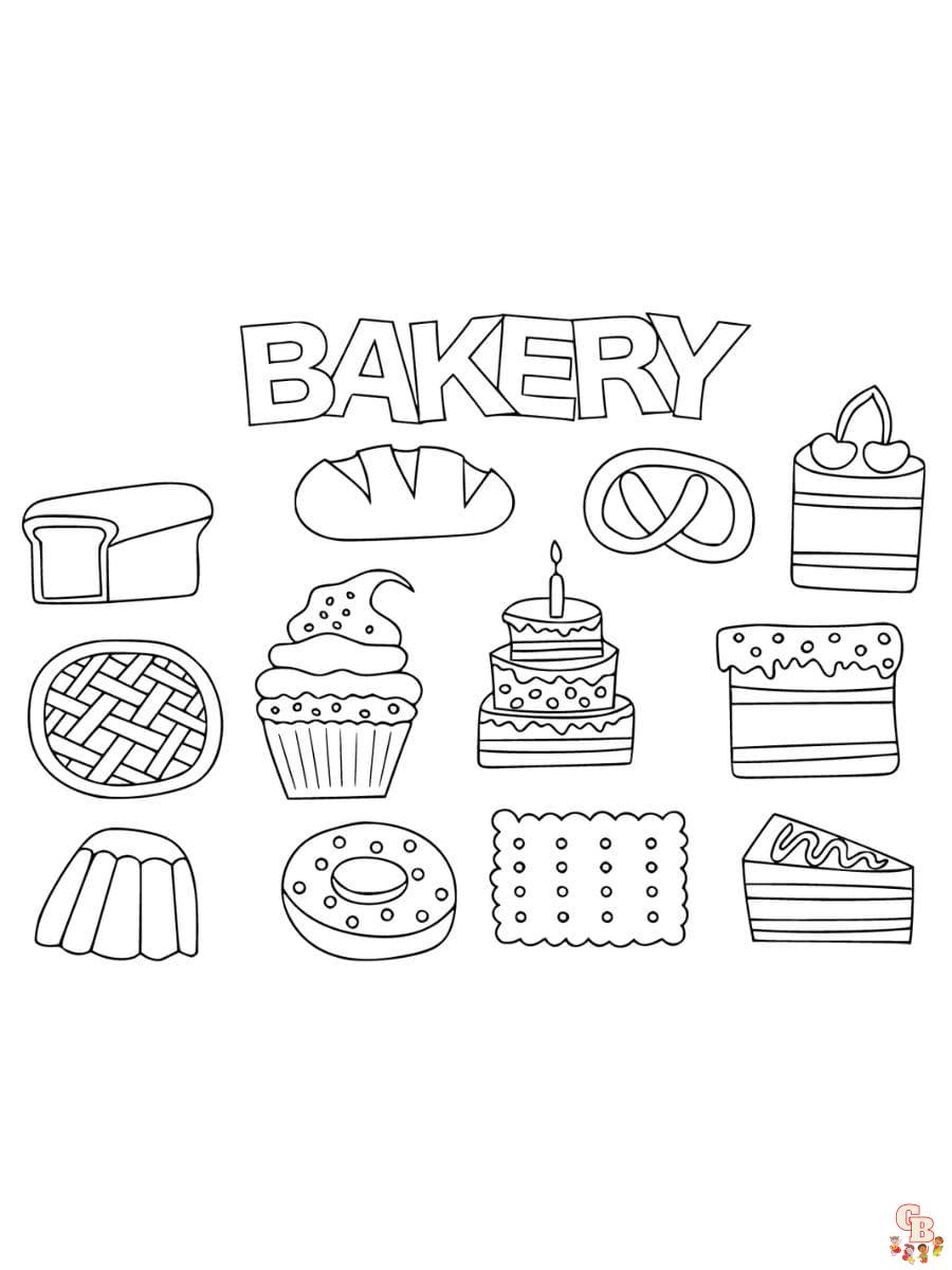 bakery coloring pages