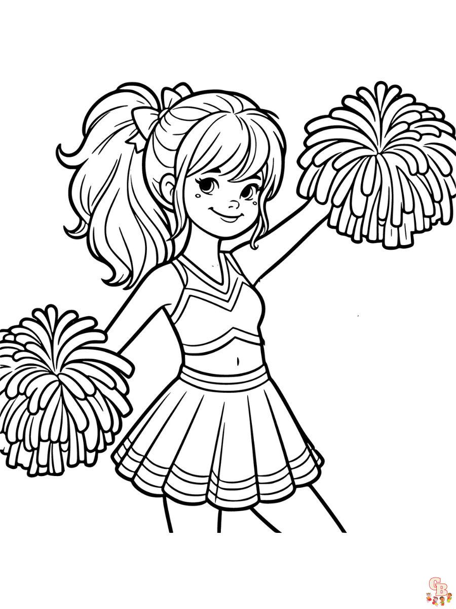 barbie cheerleader coloring pages