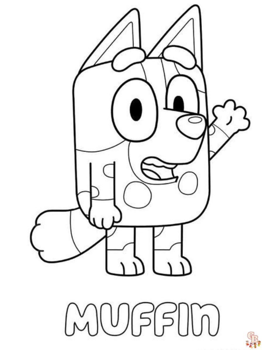 bluey and friends coloring page