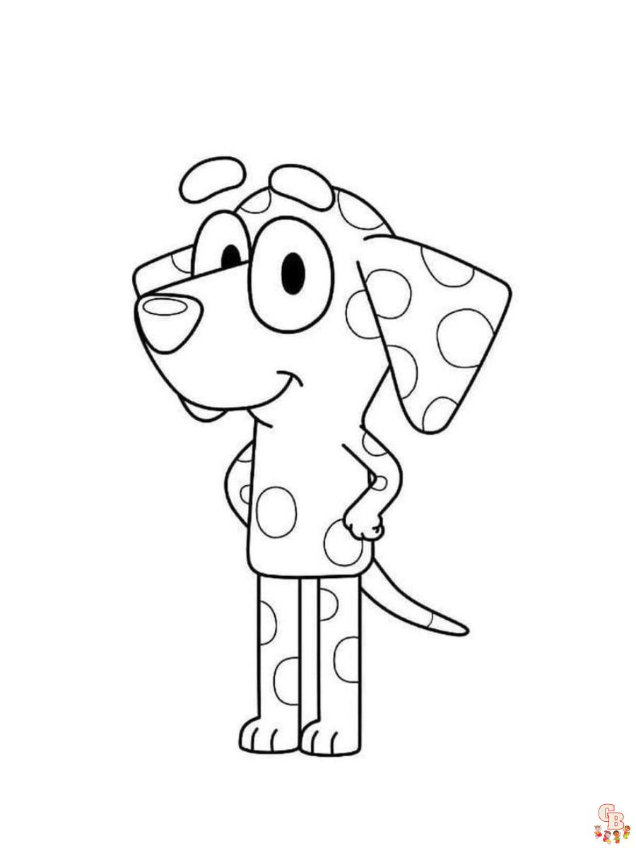 bluey and friends coloring pages for kids